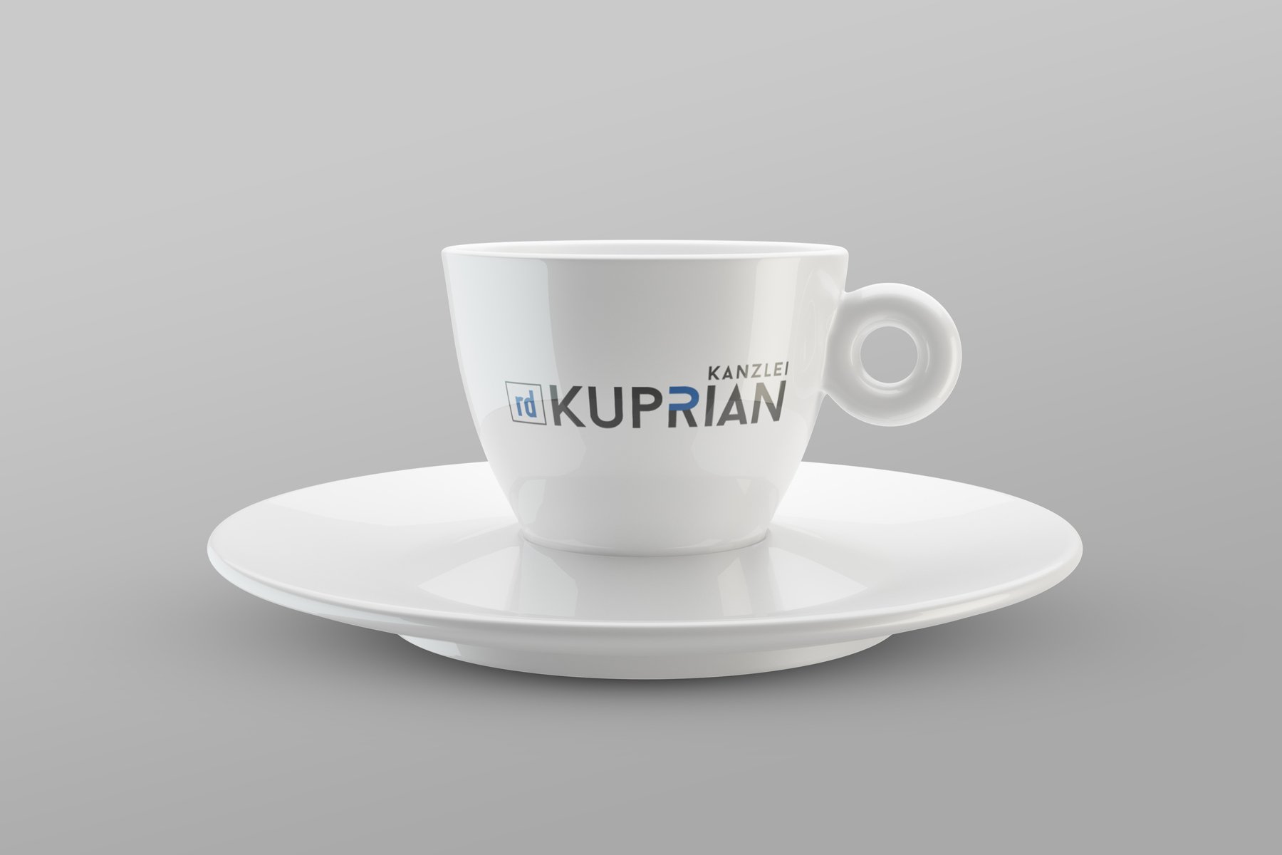 Produkt Branding | Kaffeetasse - KANZLEI rd KUPRIAN